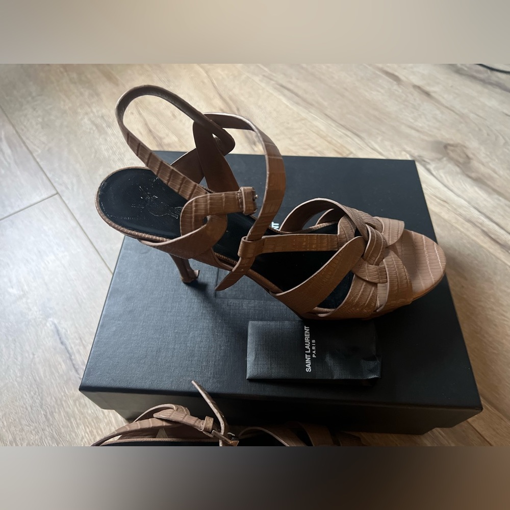 Saint Laurent T-Strap Platform Sandals - Picture 6 of 15